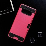 Wholesale Galaxy Note 8 Credit Card Armor Hybrid Case (Red)